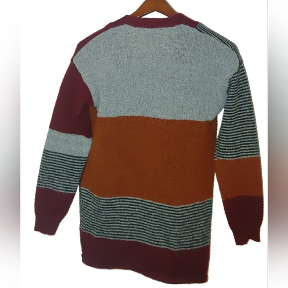 Alison Andrews Color Block Fuzzy Open Cardigan - Medium - Picture 2 of 5
